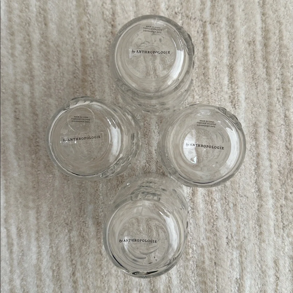 Like New Set of 4 Anthropologie AnthroHome Hayride Fall Pumpkin Gourd Glasses